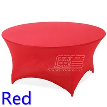 Красный цвет свадебный стол ткань лайкра покрытие стола спандекс белье отель банкет вечерние украшения для круглых столов на продажу