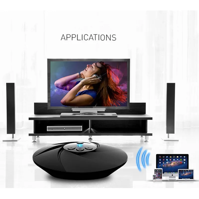 Универсальный 3,5 мм Беспроводной Hi-Fi Bluetooth аудио трансмиттер ресивер FM-радио TF Музыка периферийное устройство со стерео-разъемом адаптер для Mp3 ПК