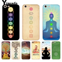 

Yinuoda For iPhone 7 6 X Case The Mandala Chakra Insist Yoga Coque Shell Phone Case for iPhone 8 7 6 6S Plus X 5 5S SE 5C 4 4S