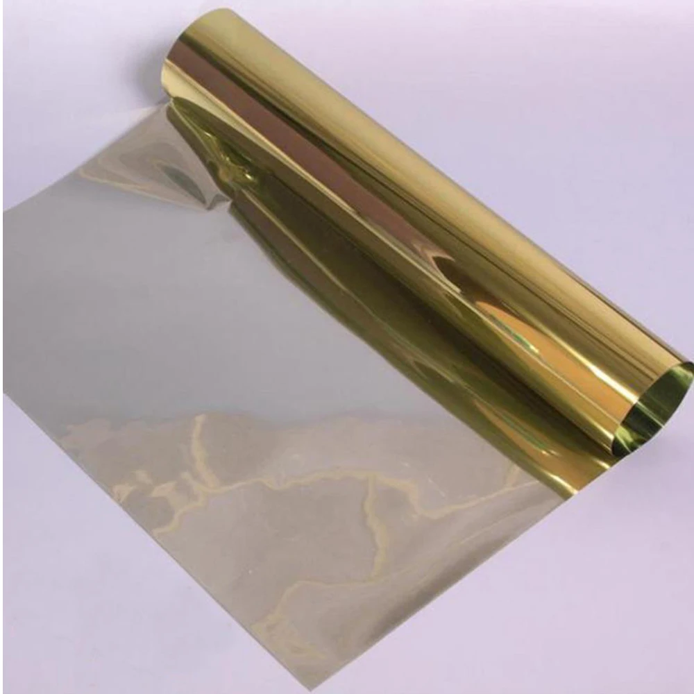 2" X20ft(0,5X6 м) односторонний Золотой Серебряный отражающий зеркальный стикер эффект оконной пленки конфиденциальность стекла тонировка стикер