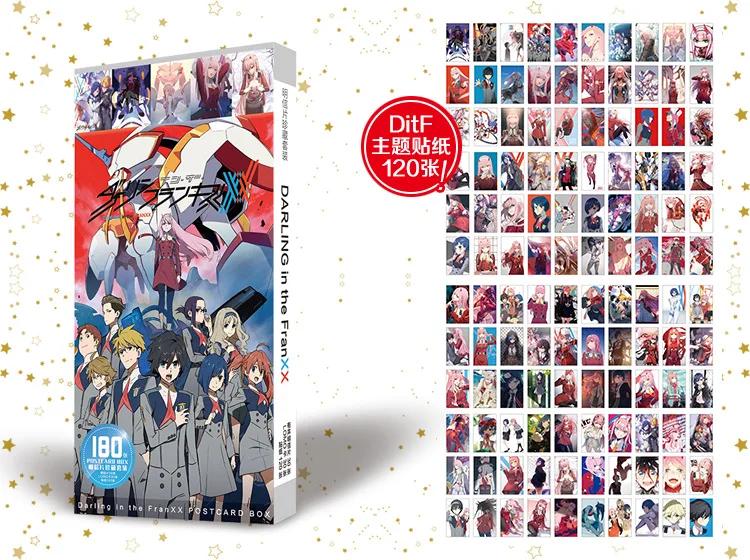 Аниме DITF Darling in the Franxx 02 Zero Two ICHIGO Fanart открытка почтовые открытки наклейка Artbook