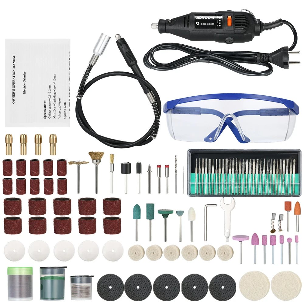 

KKmoon Electric Grinder Set 5-Speed Electric Drill Grinding Rotary Tool with 160pcs Accessories for Milling Polishing