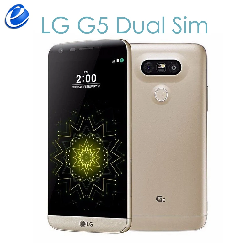 Разблокированный мобильный телефон LG G5 с двумя sim-картами H860N 2 Sim GSM 4G LTE Android, четырехъядерный процессор ram 4 Гб rom 32 Гб 5,3 дюйма 16 МП мобильный телефон