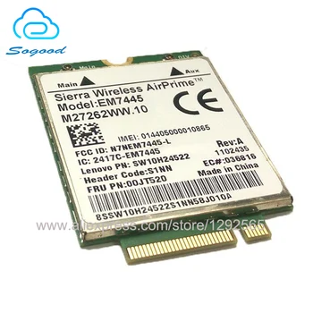 

Sierra Wireless Airprime EM7445 FRU 00JT520 NGFF 300Mbps FDD-LTE 4G HSPA+ Network Card For Thinkpad X1 carbon, X1 YOGA,YOGA 260