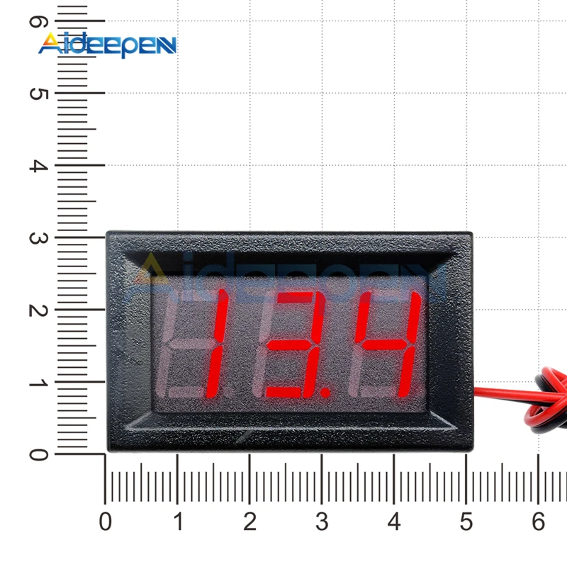 Мини светодиодный цифровой вольтметр постоянного тока 4,5 в до 30 в цифровой вольтметр напряжение Панель метр для 6 в 12 В 24 в вольтметр Для электромобиля или мотоцикла автомобиля