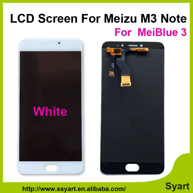 1pcs white color 5 5inch High quality new LCD screen display Touch Digitizer without frame For