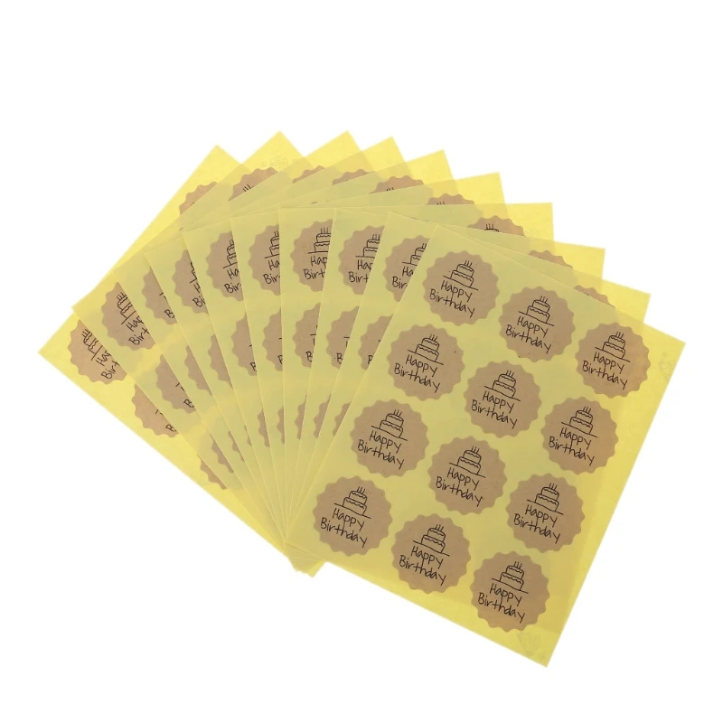 

120Pcs/Set Happy Birthday Label Sealing Sticker Craft Wrapping Gift Handmade DIY