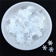 2000 шт ультратонкие 8 мм Матовые Белые Замороженные снежинки свободные блестки пайетки для ногтей рождественские Блестки для рукоделия блестящие конфетти