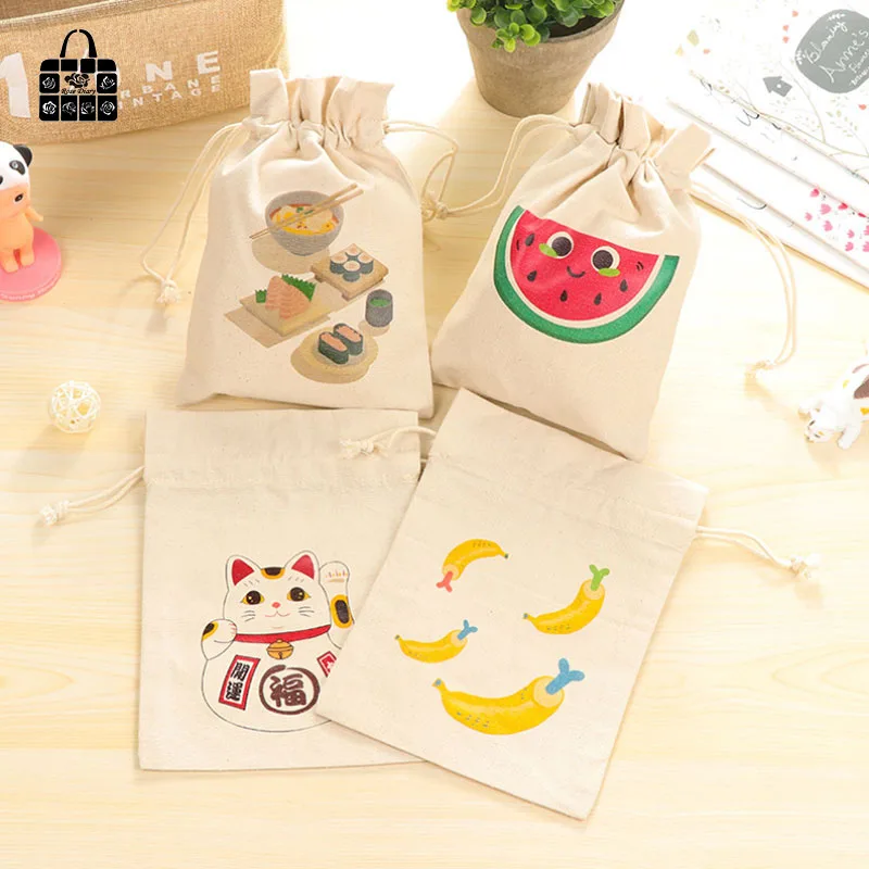 Cartoon printing 100%cotton bag Travel Accessories Clothes underwear shoes kids toy Storage Pouch Luggage Packing Organizers bag Cartoon printing 100%cotton bag Travel Accessories Clothes underwear shoes kids toy Storage Pouch Luggage Packing Organizers bag