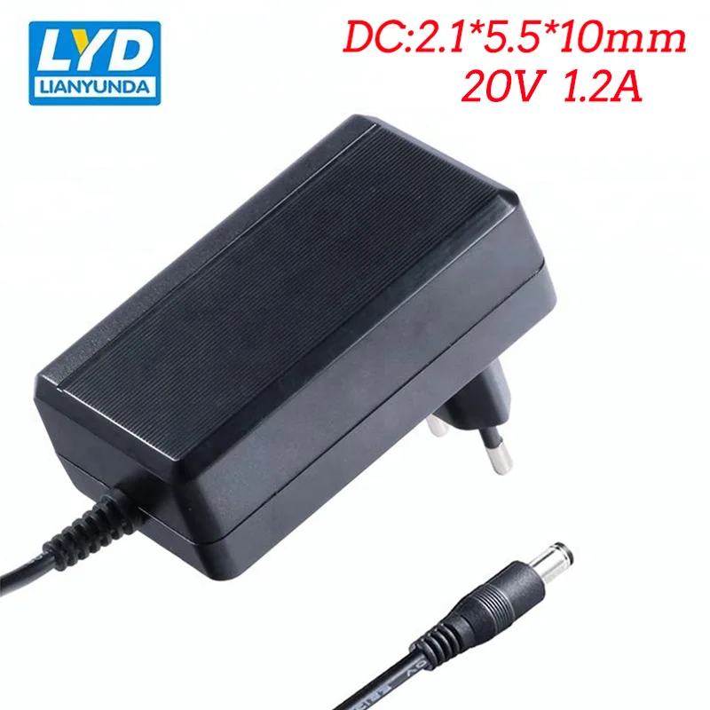 

DC 20V/1.2A 2.1*5.5*10mm Supply Medical Equipment Adapter Wall Insertion European US EU PlugOutlet Converter Socket Adapter