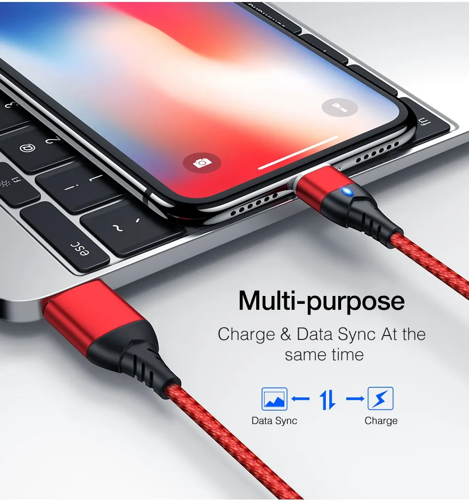 Магнитный кабель CASEIER для iPhone, Samsung, Huawei, быстрая микро USB зарядка, кабели USB type c, USB C кабель usb tipo c
