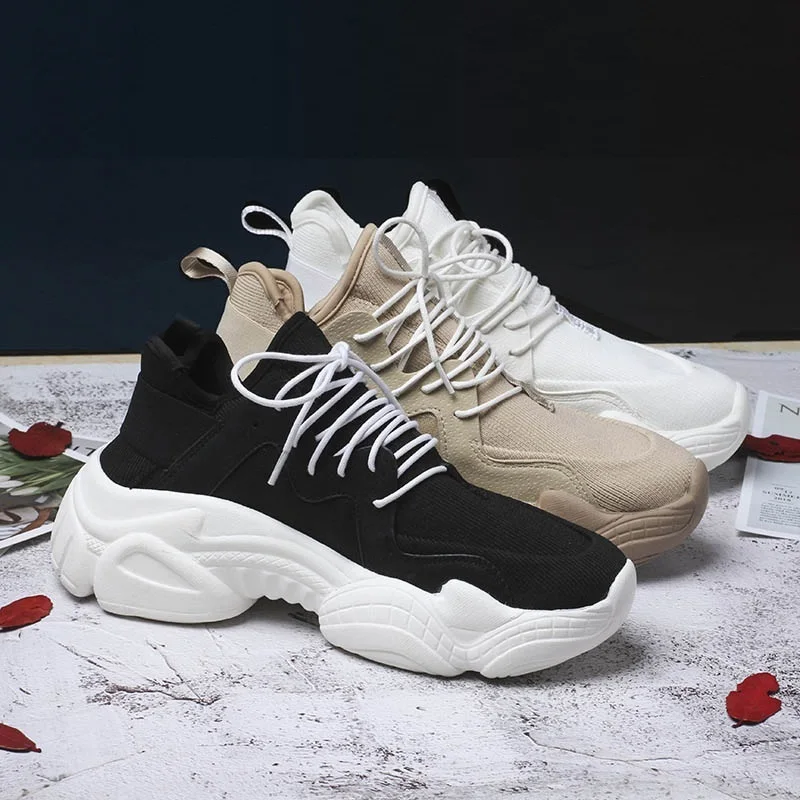 

2019 spring and autumn new light and comfortable casual thick-soled high-top sneakers