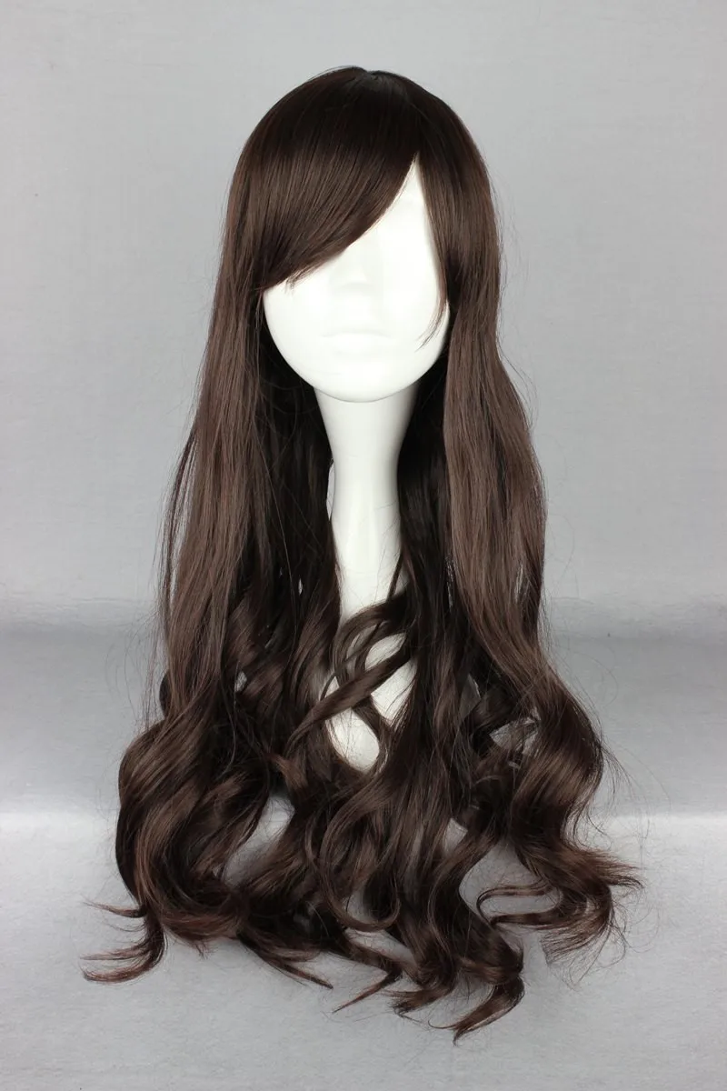 MCOSER 60 см Синтетические длинные завитые волосы для женщин Косплей Полный парики высокотемпературные волокна WIG-471A