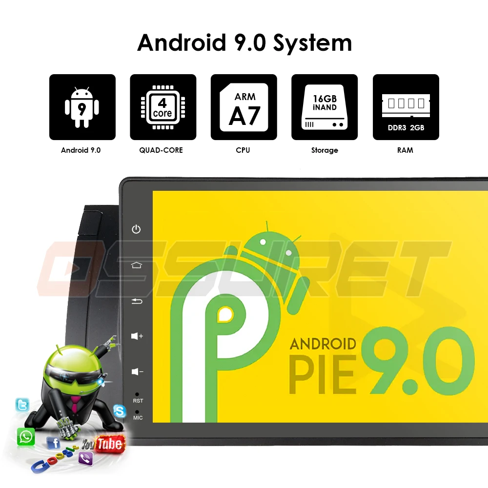 Top Ossuret 9 Inch 1024x600 IPS TouchScreen 1din Android 9.0 For BMW E39 E53 X5 Wifi 4G Bluetooth DVR RDS USB Sterring wheel control 5