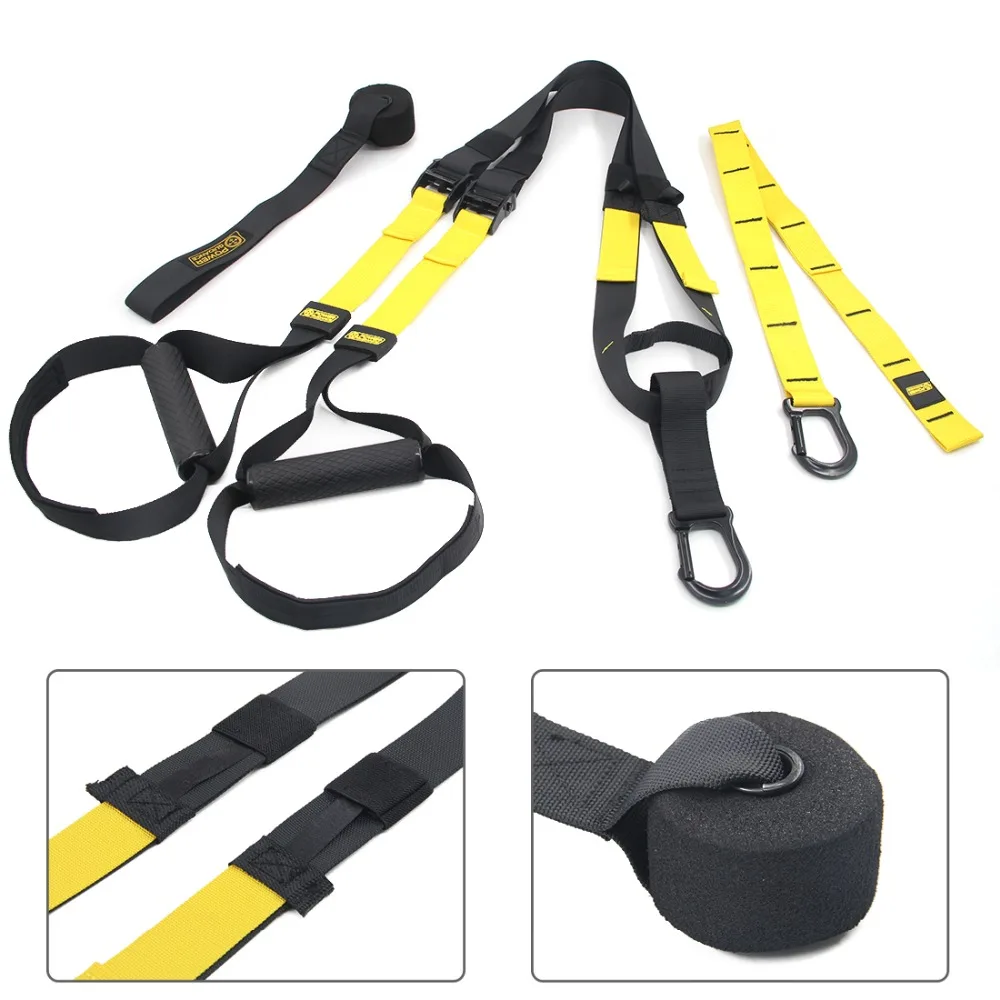 Home Fitness Exerciser Suspension Trainer Belt Resistance Bands Crossfit Equipment Strength Hanging Training Strap Home Fitness Exerciser Suspension Trainer Belt Resistance Bands Crossfit Equipment Strength Hanging Training Strap