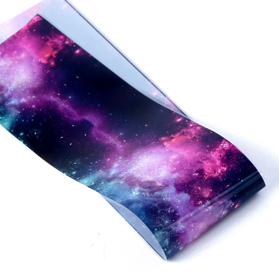 10pcs Starry Sky Nail Foil Set Transfer Glue Holographic Gradient Galaxy Star Adhesive Sticker Decal Slider Manicure Decor LA975 (6)