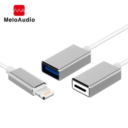 MeloAudio OTG Cable with USB Charging Port Lightning for iPhone iPad iOS 9 to 14 Male to Female Adapter for MIDI Keyboard Piano