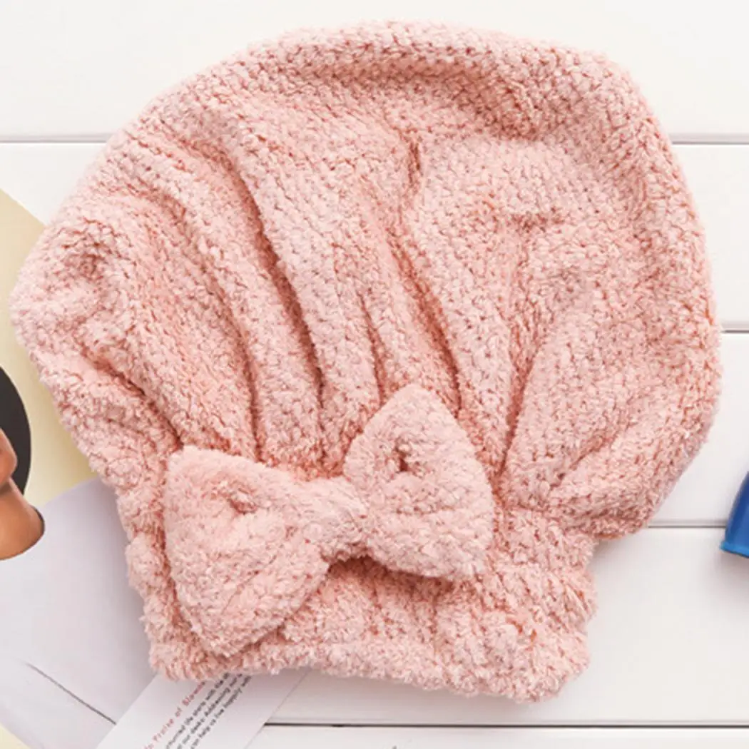 Bowknot Texture Hotel Pineapple Salon Drying Bathroom Hair Hair Salon Hat Women Home Absorbent etc Bathroom Dry Cap Quick Towel