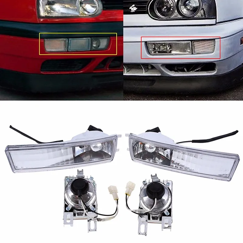 POSSBAY прозрачные линзы переднего бампера противотуманные фары сигнальные лампы для VW Jetta 1993 1994 1995 1996 1997 1998 только модели для Соединенного Королевства