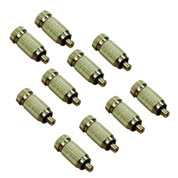 

Brass misting nozzle 10pcs High Pressure Brass Fog Mist Nozzle Fogging Spray Head 3/16 Male Threaded 0.3mm