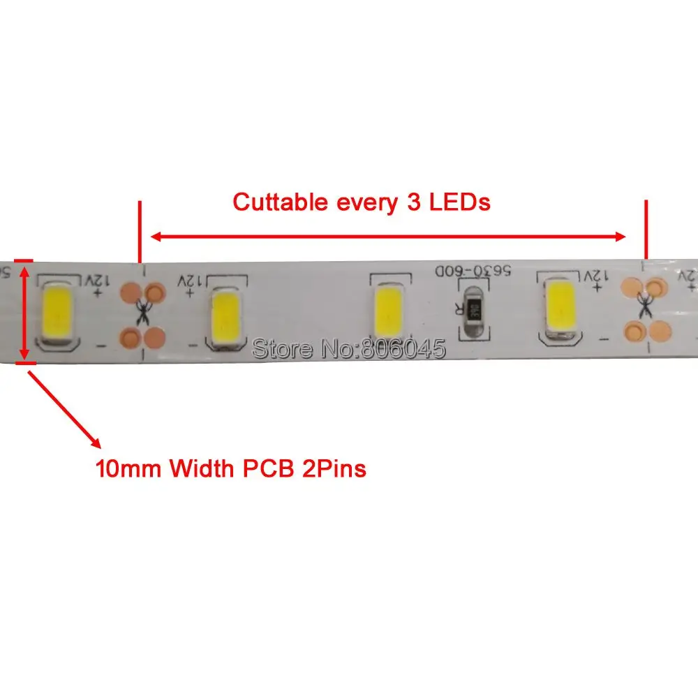 5m 5630 5730 SMD гибкие Светодиодные ленты светодиодный светильник DC12V 60 Светодиодный/м 300 светодиодный s нейтральный белый 4000K естественный белый IP20 IP65 IP67 Водонепроницаемый