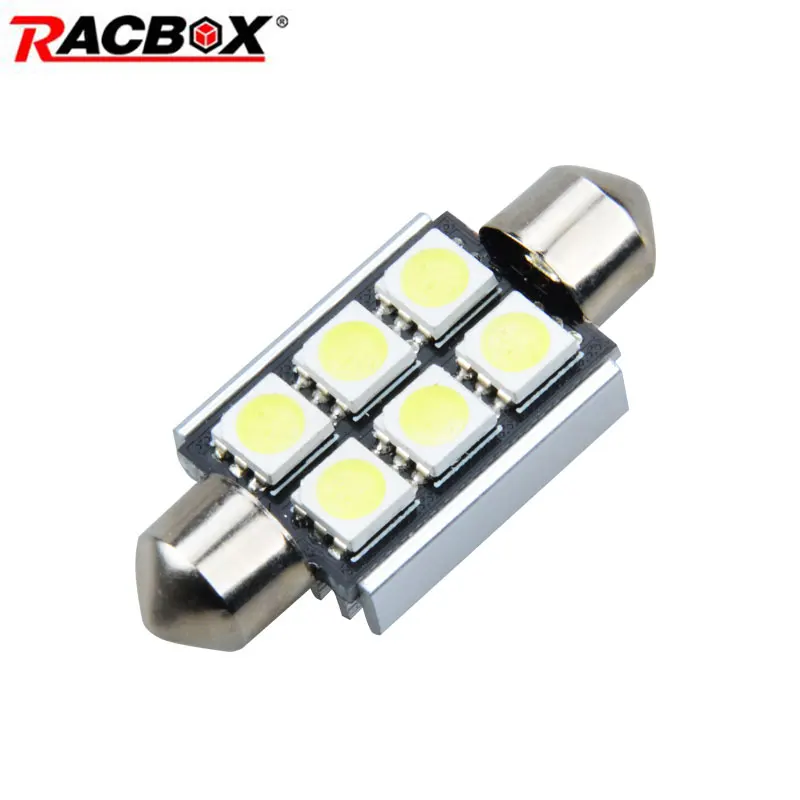 RACBOX 10 шт. Набор 39 мм CANbus C5W Автомобильные светодиодные лампы 5050 SMD для Audi Volkswagen Mercedes