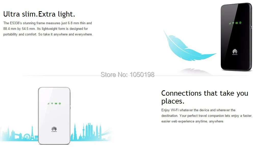 Бесплатная доставка Новое поступление Оригинал Разблокировать HSPA + 21.6 Мбит/с Huawei E5338 карман 3G Мобильный Wi-Fi маршрутизатор и точка доступа Wi-Fi