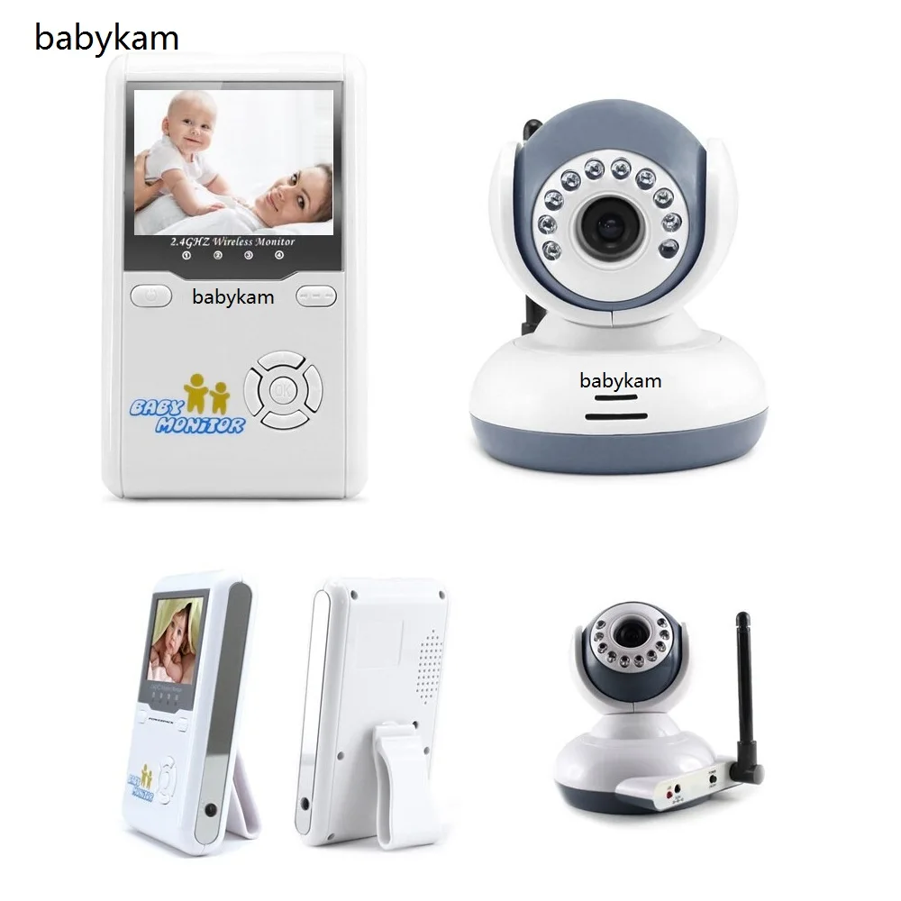 

Babykam Baby Monitor Video 2.4 inch LCD video nanny fetal doppler IR Night Vision Intercom 2X Zoom Batteries radio nanny doppler