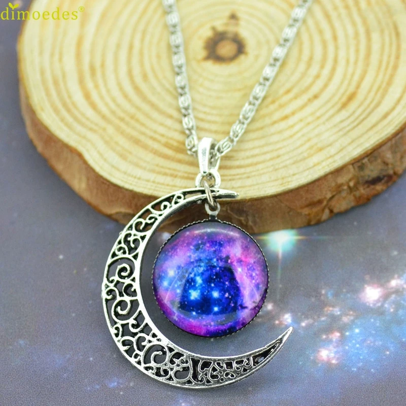 

Diomedes Newest Gorgeous Luxury Necklace Antique Vintage Moon Time Necklace Sweater Chain Pendant Jewelry Necklaces #0105