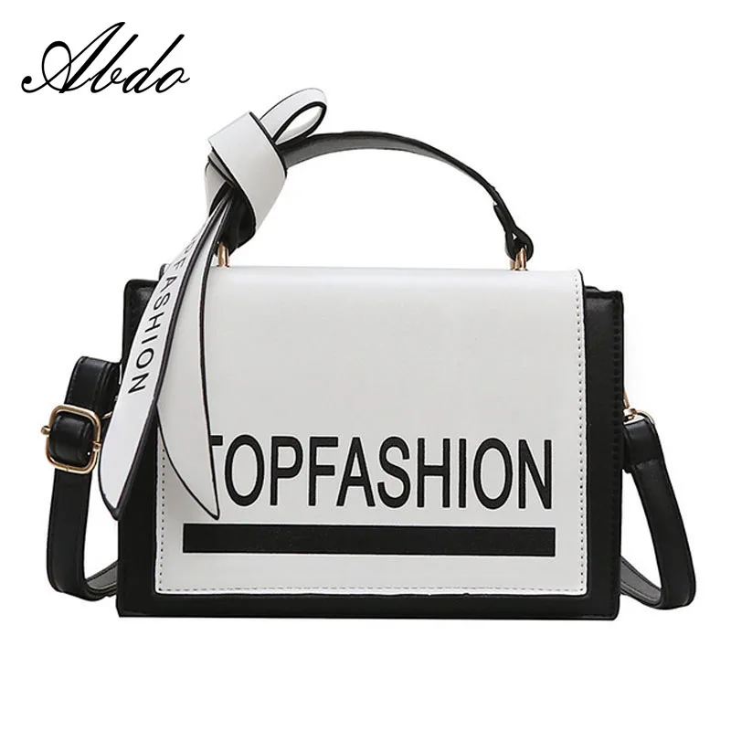 

Women's bag fashion luxury designer handbag high quality letter contrast color shoulder Messenger bag 2019 new