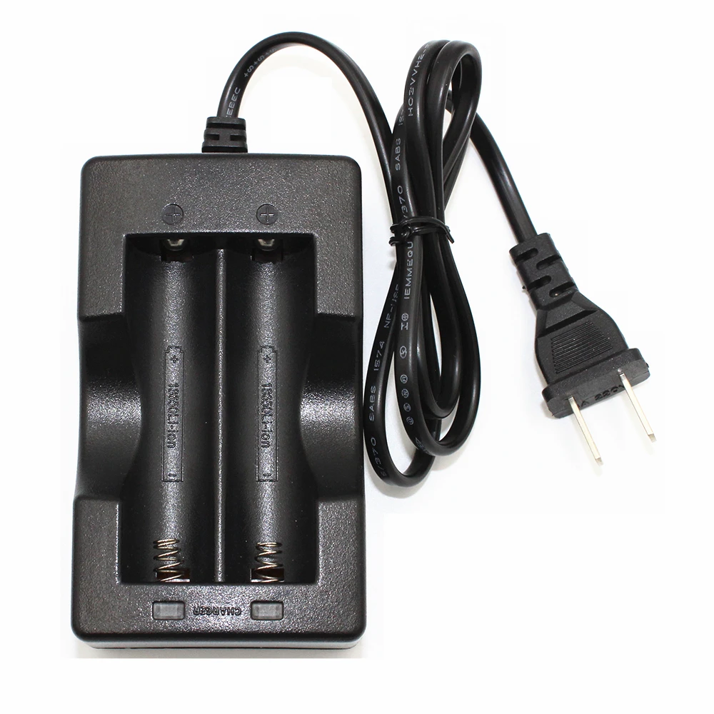 

New 4.2V 1A Output Dual AC Charger For Outdoor LED Flashlight 2x 18650 3.7V Rechargeable Li-ion Batteries US/EU/UK/AU Plug