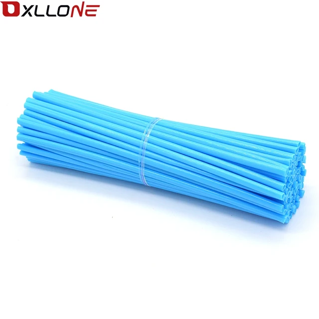 72 piece Motorcycle Wheel Rim Spoke Skins Covers Wrap Tubes White Red Dark blue Sky Blue Yellow Purple Pink Green Orange Grass Light blue