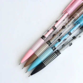 

4X Little Black Cat Press Mechanical Automatic Pencil School Office Supply Student Stationery 0.5mm