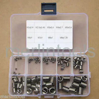 

90pcs coil Stainless Thread Repair Insert Assortment Kit M2 2.5 3 4 5 6 7 8