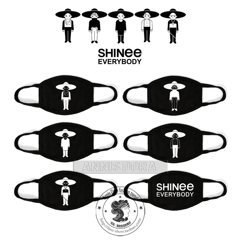 Маска с логотипом SHINee KEY TAEMIN JONGHYUN MINHO ONEW для всех|mask|mask mask |