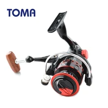 TOMA Рыболовная катушка 1000 2000 Серия высокоскоростное соотношение 5,2: 1 9+ 1BB металлическая катушка для спиннинга деревянная ручка для ловли карпа