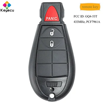 

KEYECU OEM Remote Control Car Key With 3 Button 434MHz PCF7961A Chip - FOB for Dodge RAM 1500 2500 3500 2013-2018 FCC: GQ4-53T