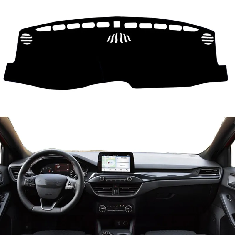 

For Ford Focus 2018 2019 Dashboard Mat Cover Dashmat Pad Interior Sun Shade Instrument Protective Carpet Car Styling Accessories