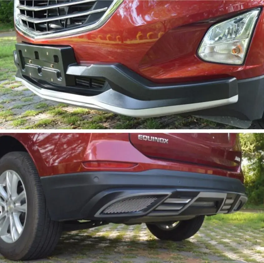 Для Chevrolet EQUINOX, Защита бампера защита от ударов Высококачественная тарелка ABS Передние+ задние автомобильные аксессуары