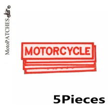 MotoPATCHES 5 шт./лот мотоциклетные передние нашивки на заказ Вышивка сзади железные нашивки для курток DIY