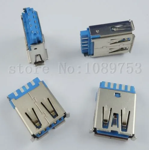

100Pcs USB 3.0 Female Type-A 9 Pin Socket Connector DIY