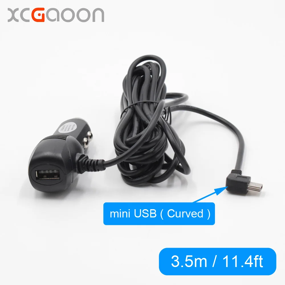 Изогнутый мини Переходник USB XCGaoon 3 5 метра для зарядки в машине В 2 А с usb портом