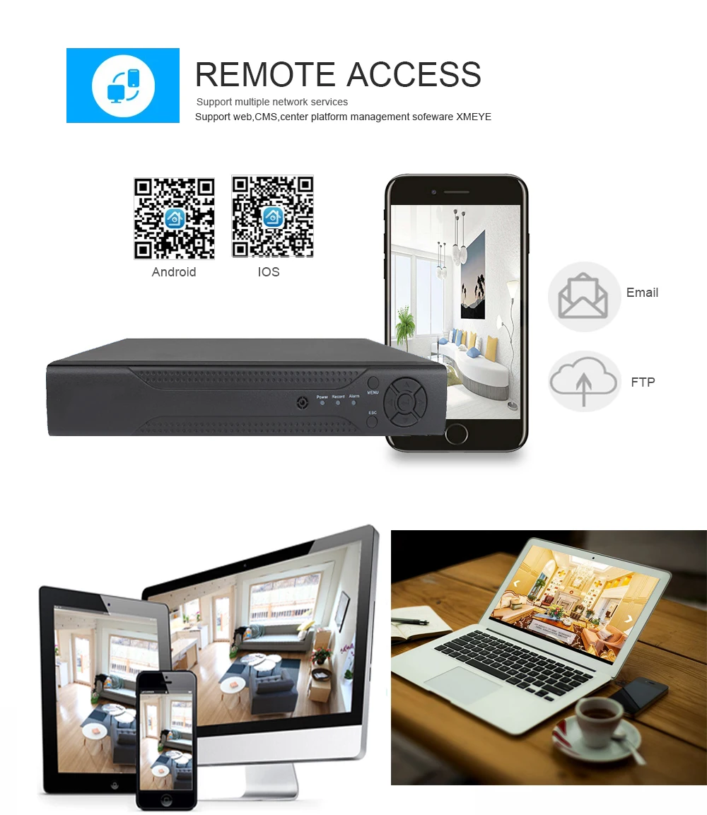 8CH 16CH 32CH CCTV NVR рекордер 1080P Onvif IP камера система безопасности 5 в 1 DVR с облаком P2P