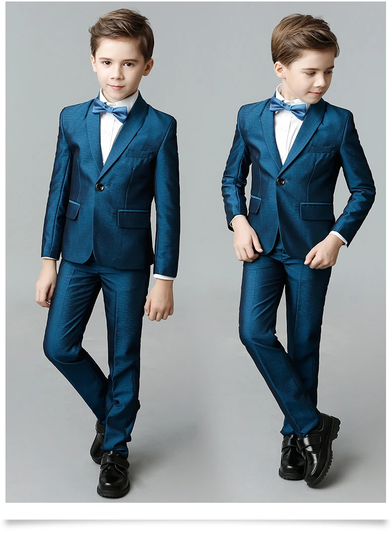 Новинка года; высокое качество; строгие костюмы для мальчиков Детский Блейзер Костюм Джентльмена для школы; цветочный костюм с отворотом для мальчиков; свадебные костюмы