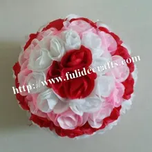 SPR 40 см микс белый и красный пластик Рождество искусственный шар из цветков розы, свадебные украшения