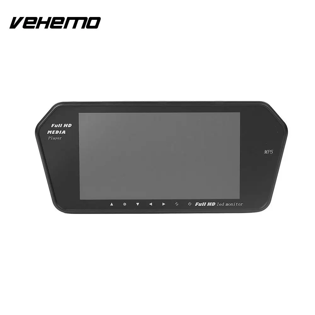 Vehemo 7 дюймов ЖК-экран автомобиля заднего вида камера зеркало монитор 2 видеовхода