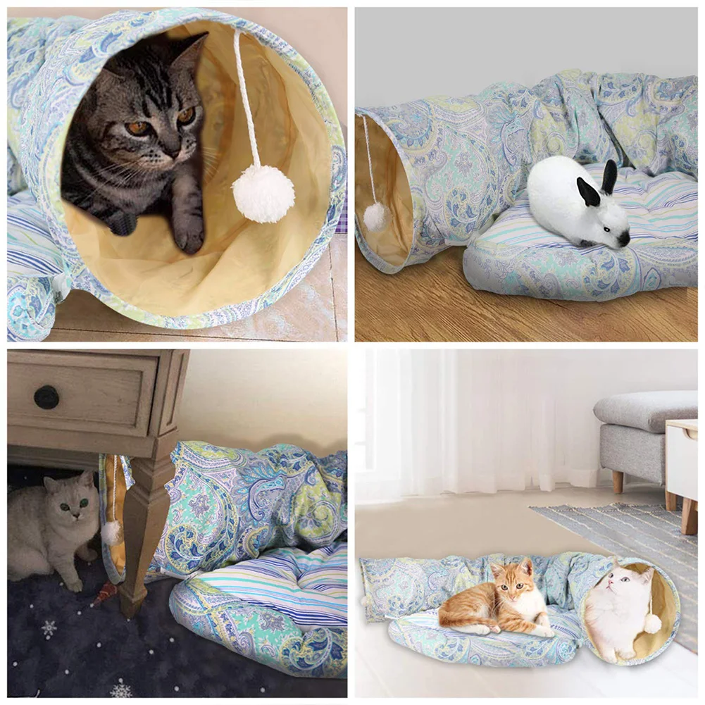 Кошка складной туннель игрушечный тоннель Rolling Nest Экологическая защита головоломка игрушка для домашних животных