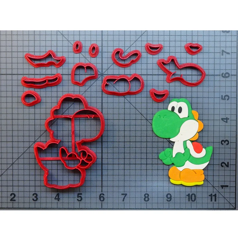 

Cartoon TV Super Mario Cookie Cutter Set Made 3D Printed Kamek Logo Fondant Cupcake Top Cookie Cutter Cake Decoration Tools
