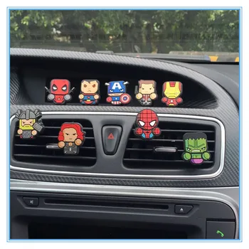 

9pcs/Set Car Styling The Avengers Air Freshener Perfume For Air Condition Vent Smell Toys Accrssories
