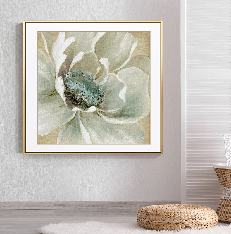 AB370 Black White Flower Modern Abstract Framed Wall Art Large Picture Prints 